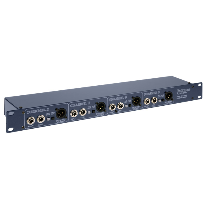 Palmer PAN 03 PASS - DI-box, passzív, négycsatornás, 19"/1U - 2. kép
