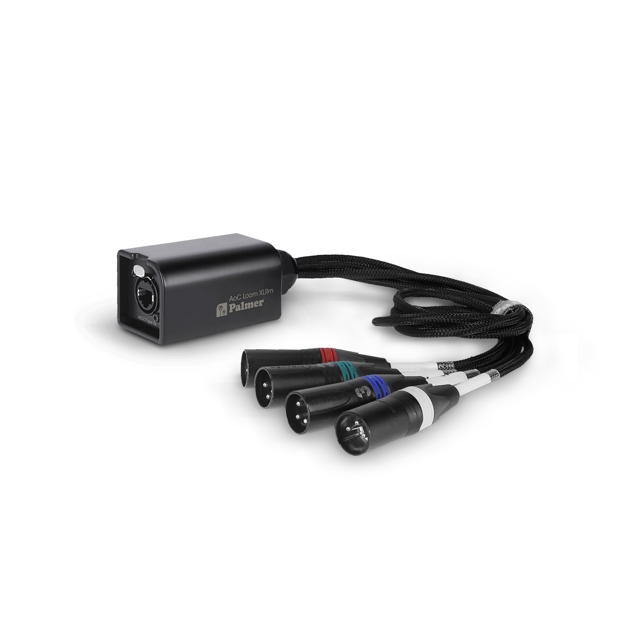 Palmer AoC Loom XLR M - 4-channel multicore cable adapter, etherCON – 4 x XLR3 male connector
