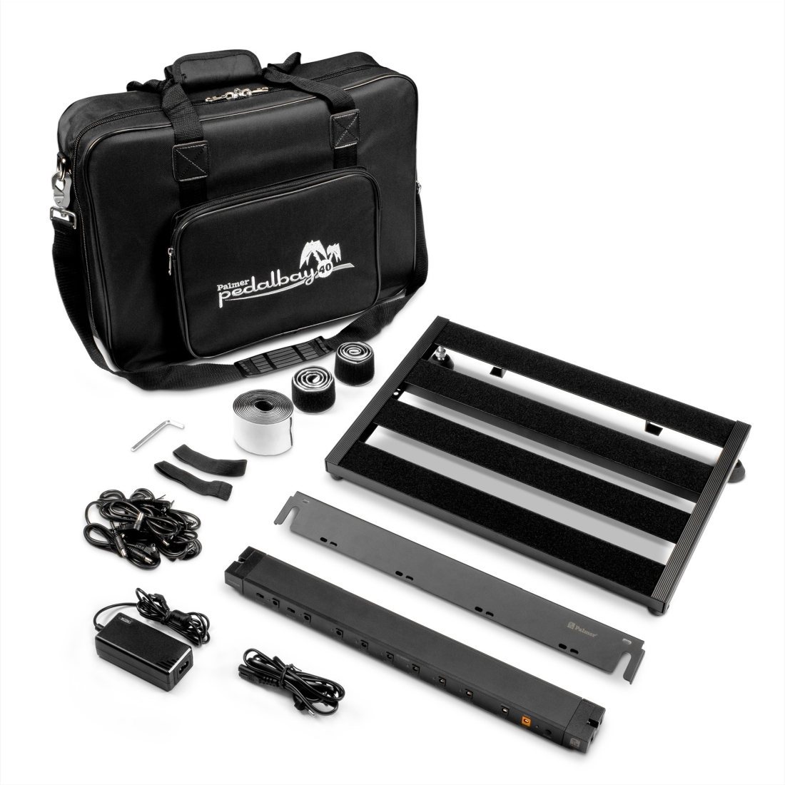Palmer Pedalbay® 40 PB - pedalboard kit PWTPB40 tápegységgel and szállítótáskával, 45 x 30,5 cm