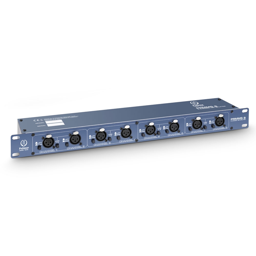 Palmer RMMS 8 - splitter (splitter) mikrofonszintű jelekhez, passive, nyolccsatornás, 19”/ 1 U
