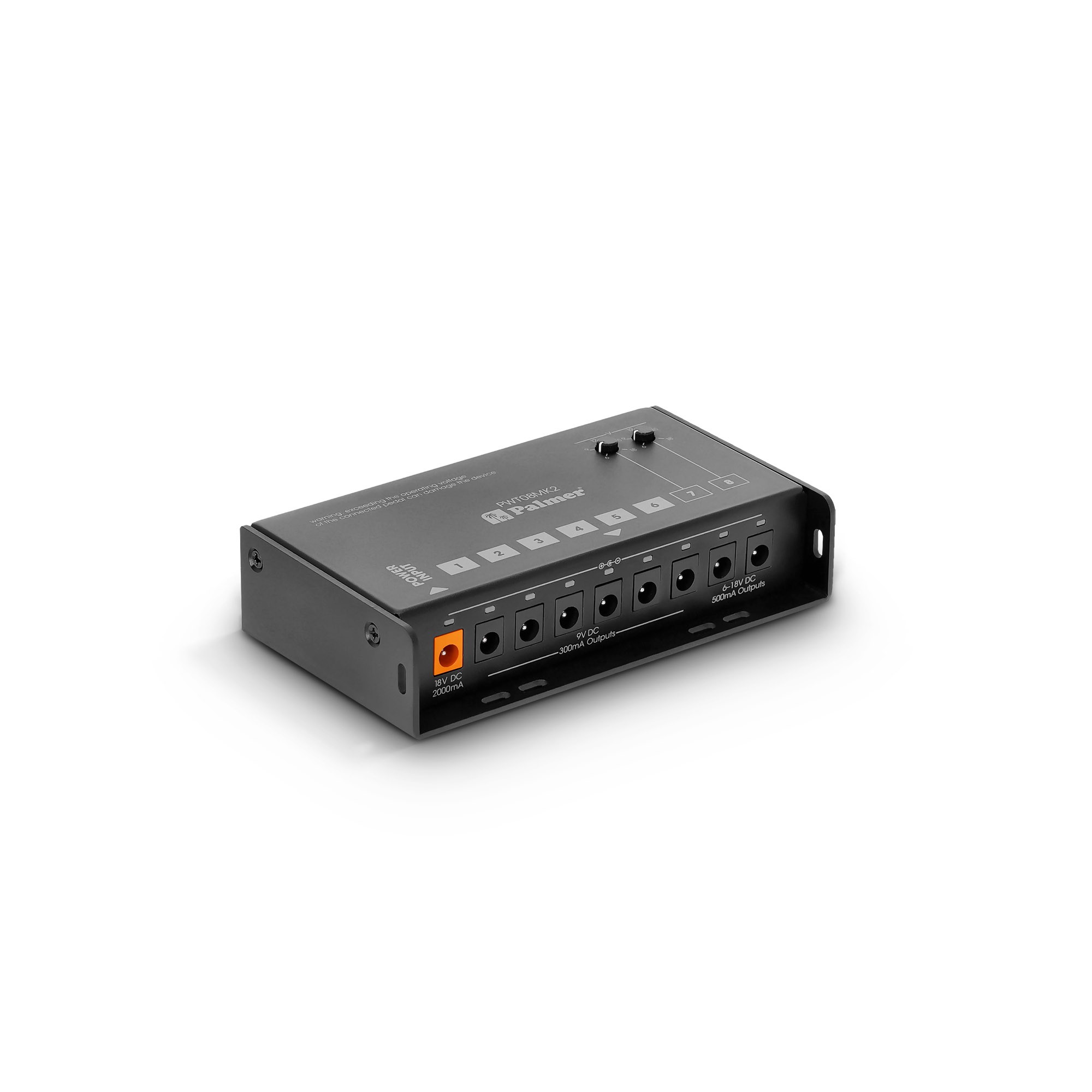 Palmer PWT 08 MK2 - universal power supply 8x9 V and 2x6-18 V-ig adjustable kimenet, 2000 mA