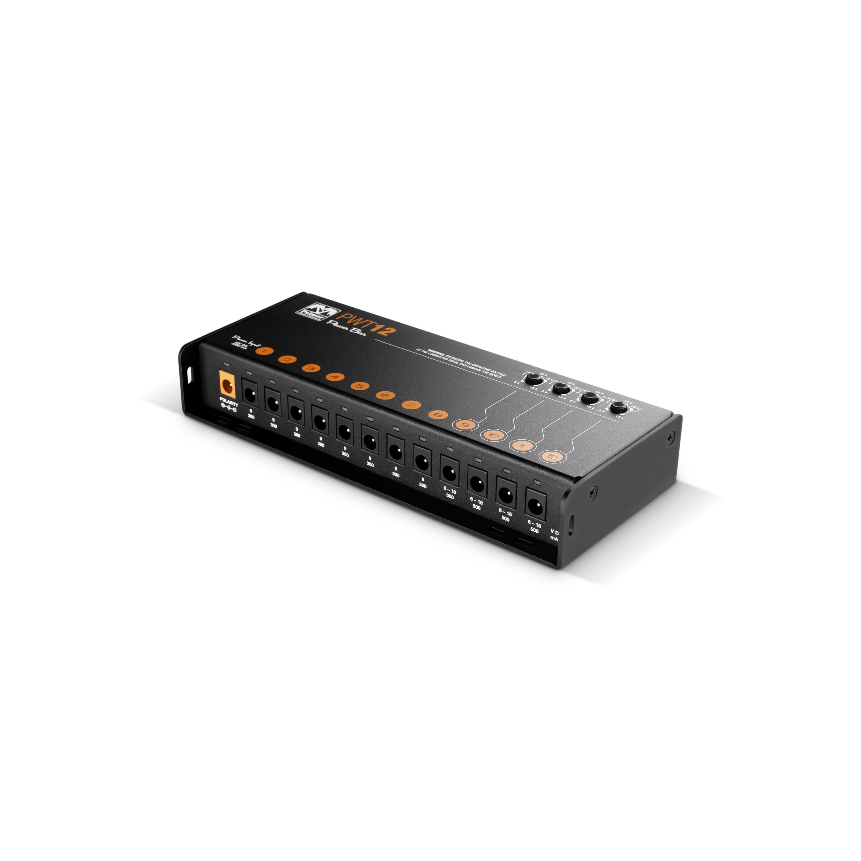 Palmer PWT 12 MK 2 - universal power supply 8x9 V and 4x6-18 V-ig adjustable kimenet, 2000 mA