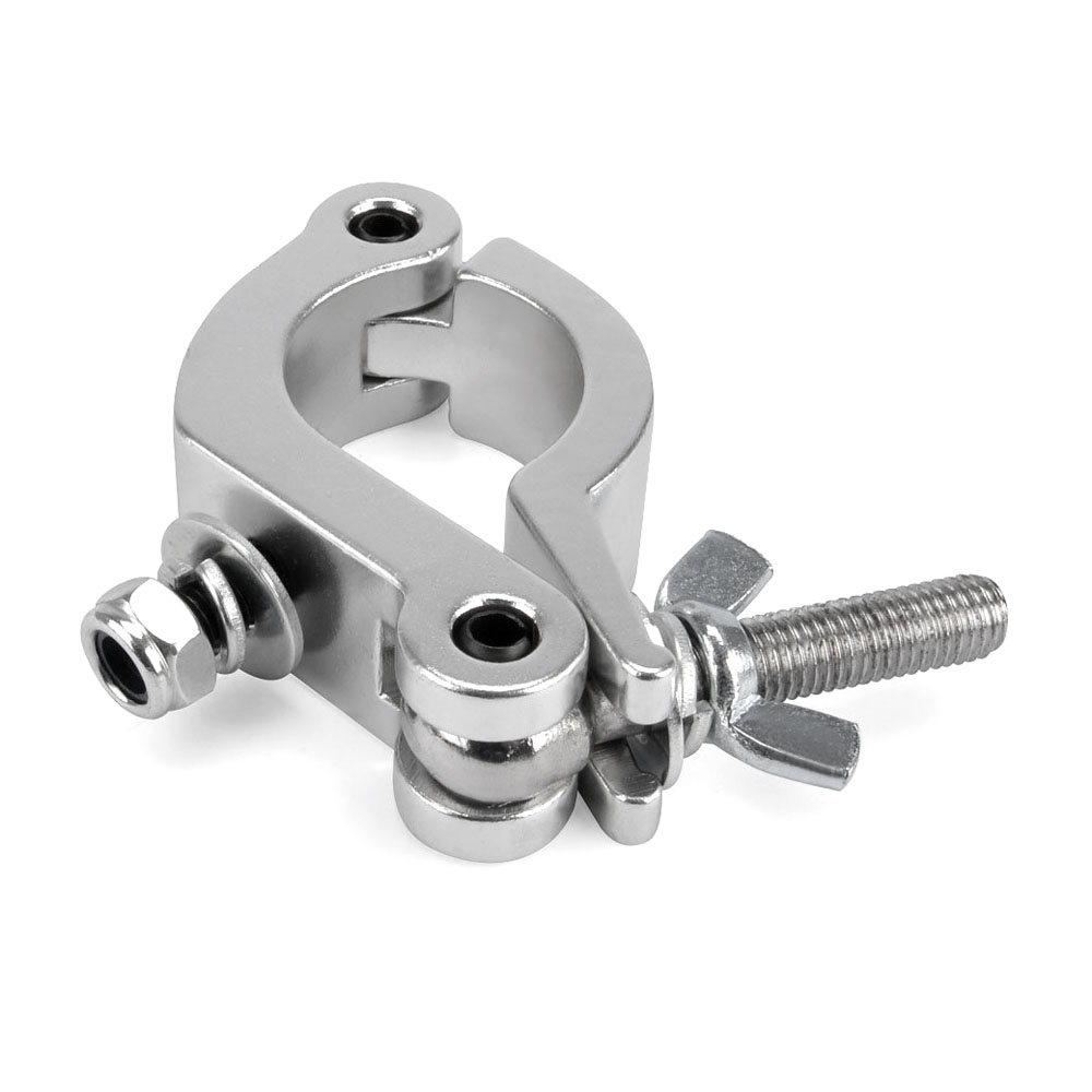 Riggatec 400200025 half coupler clamp - M10 rögzítővel | silver | load capacity 300kg - width 30mm | tube diameter 48-51mm