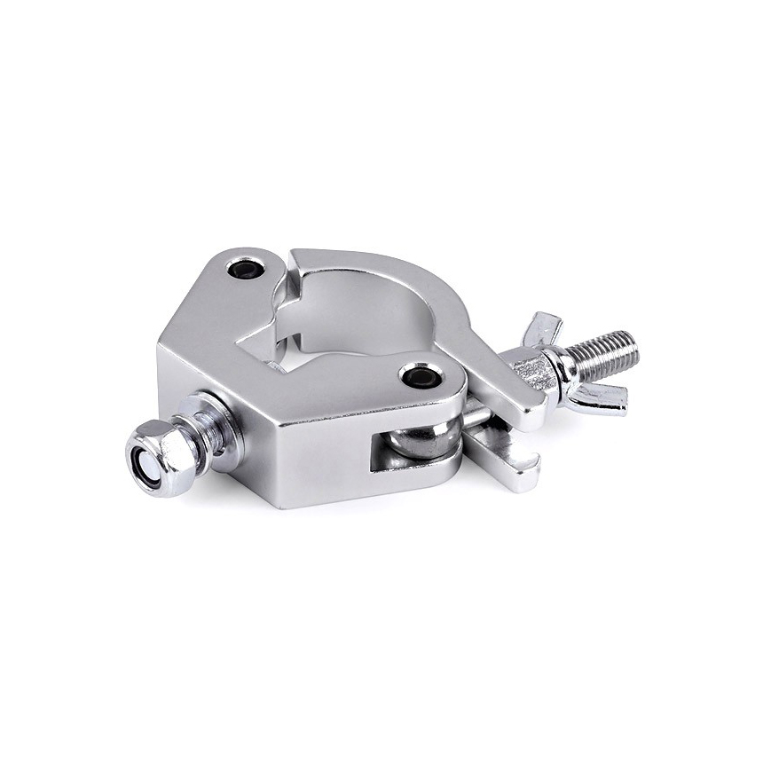 Riggatec 400200034 half coupler clamp - silver | slim | load capacity 750kg - width 30mm | tube diameter 48-51mm