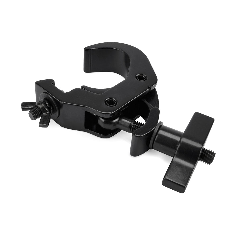 Riggatec 400200072 önzáró lightweight hook / clamp - black | load capacity 250kg - width 30mm | tube diameter 48-51mm