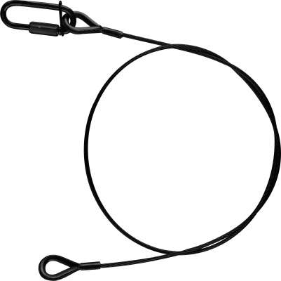 Riggatec 400202320 safety steel wire rope - load capacity 15kg | black - 60cm long | 5mm vastag | quick-release chain lock