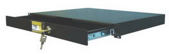 Robust.hu RD 1U A - 19" 1u 350 mm, rack drawer, black, kulccsal lockable