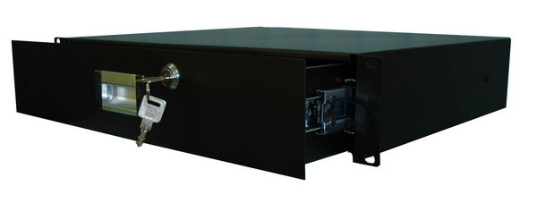 Robust.hu RD 2U A - 19" 2u 350 mm, rack drawer, black, kulccsal lockable