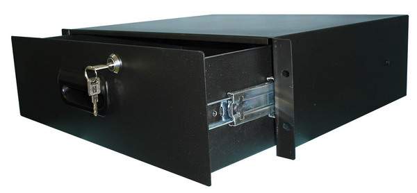 Robust.hu RD 3U A - 19" 3u 350 mm, rack drawer, black, kulccsal lockable