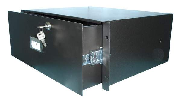 Robust.hu RD 4U A - 19" 4u 350 mm, rack drawer, black, kulccsal lockable
