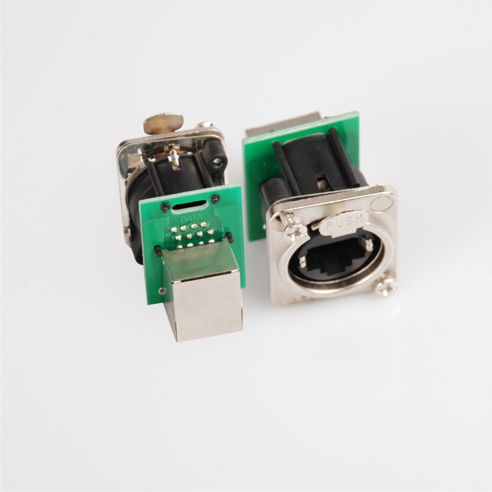Worldmix EA E8 FF D - RJ45 átvezető - RJ45 aljzat | RJ45 aljzat (függőleges), "D" házba szerelve